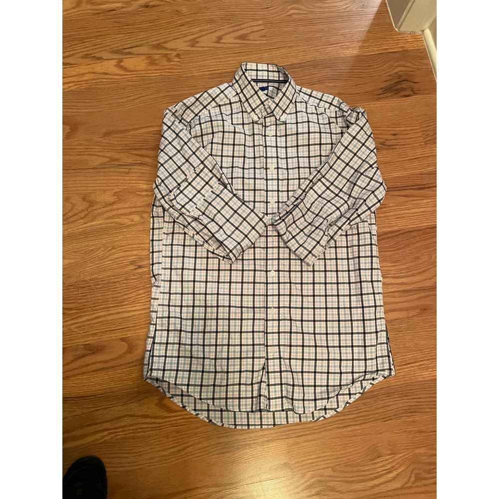 Footjoy FJ Plaid Longsleeve Shirt Blue Red White‎ Size Medium